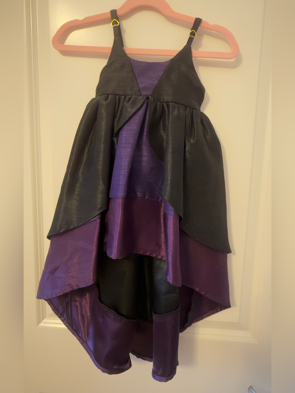2T Pleiades purple and black high low witch dress